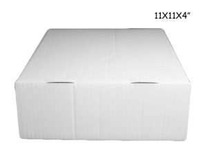 11X11X3" OUTFOLDING CORRUGATED CAKE BOX