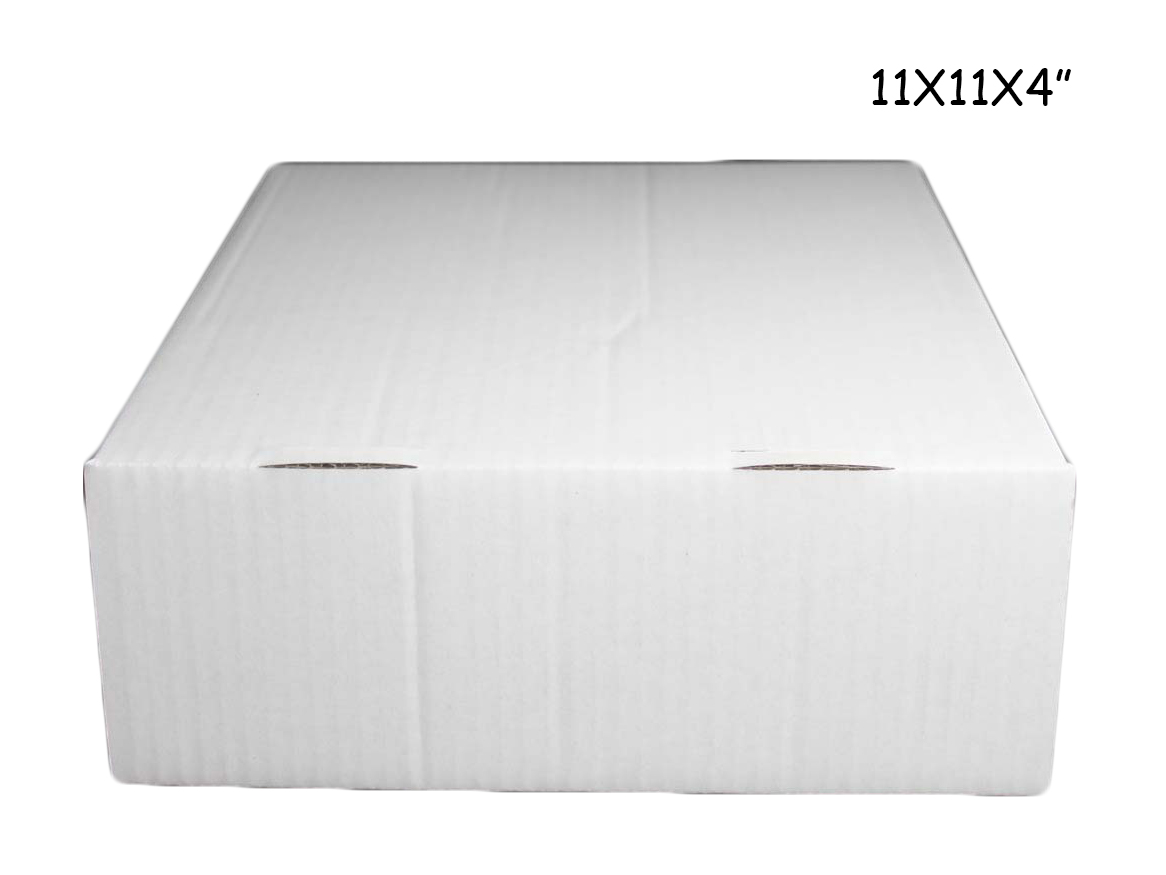 11X11X3" OUTFOLDING CORRUGATED CAKE BOX