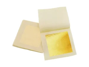 EDIBLE GOLD SHEET 23K   5 SHEETS 80X80MM   SILIKOMART
